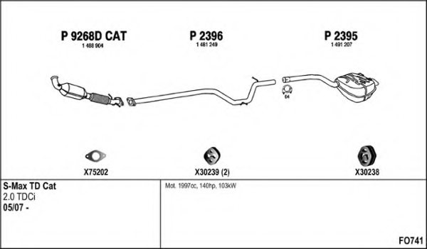 FENNO FO741 Exhaust System